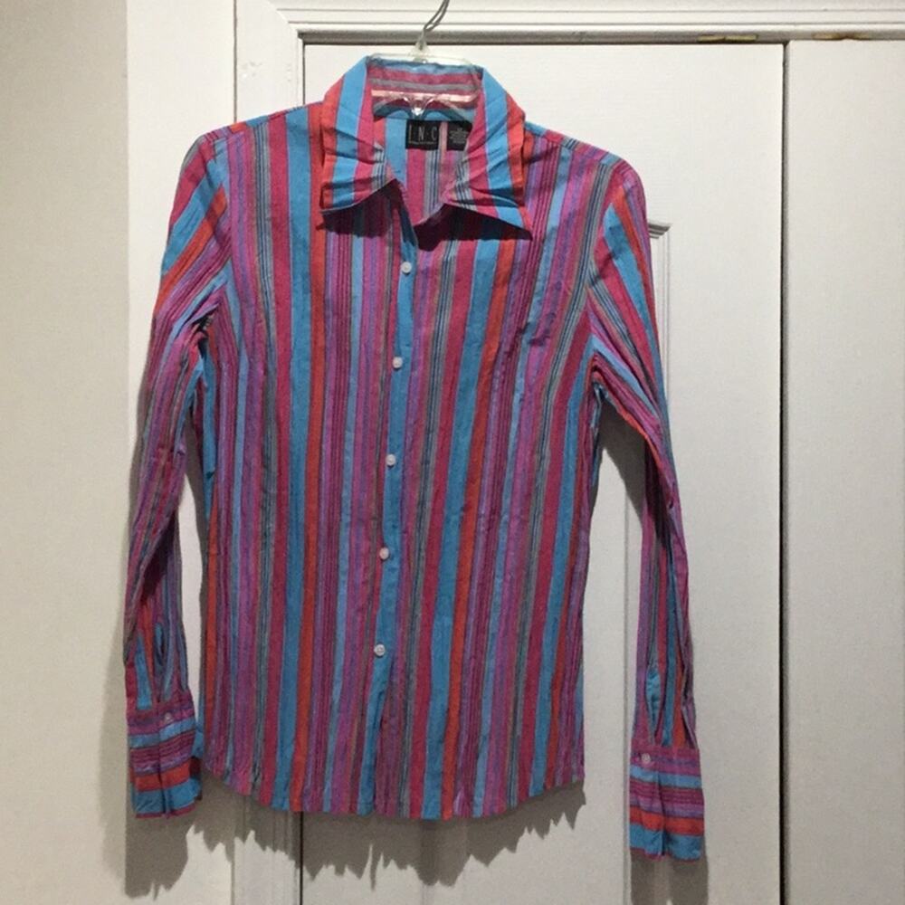 Inc multi colored 12 blouse worn once